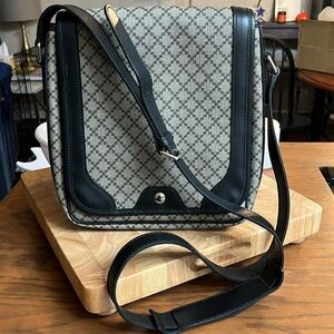 Gucci Beige and Black GG Canvas Crossbody Bag